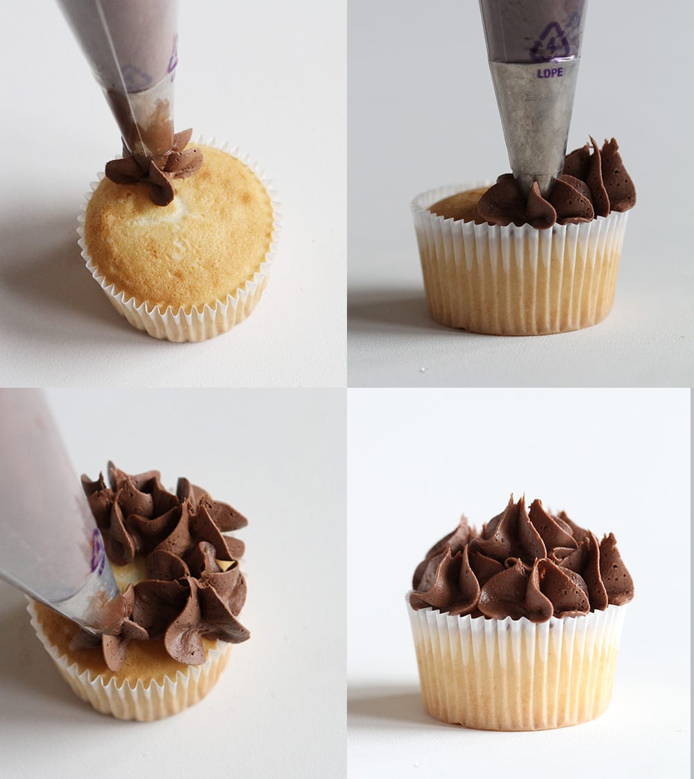 An Open Star Tip to Frost Cupcakes with a Easy Four Ways An Open Star Tip to Frost Cupcakes with a Easy Four Ways