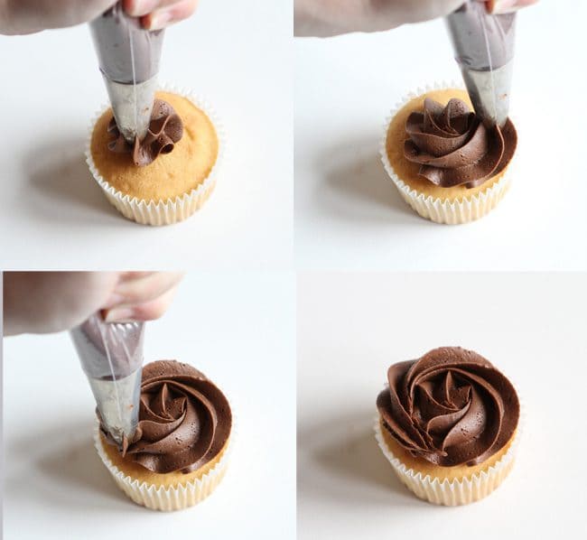 An Open Star Tip to Frost Cupcakes with a Easy Four Ways