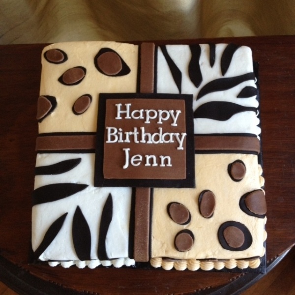 Animal Print Sheet Cake Idea