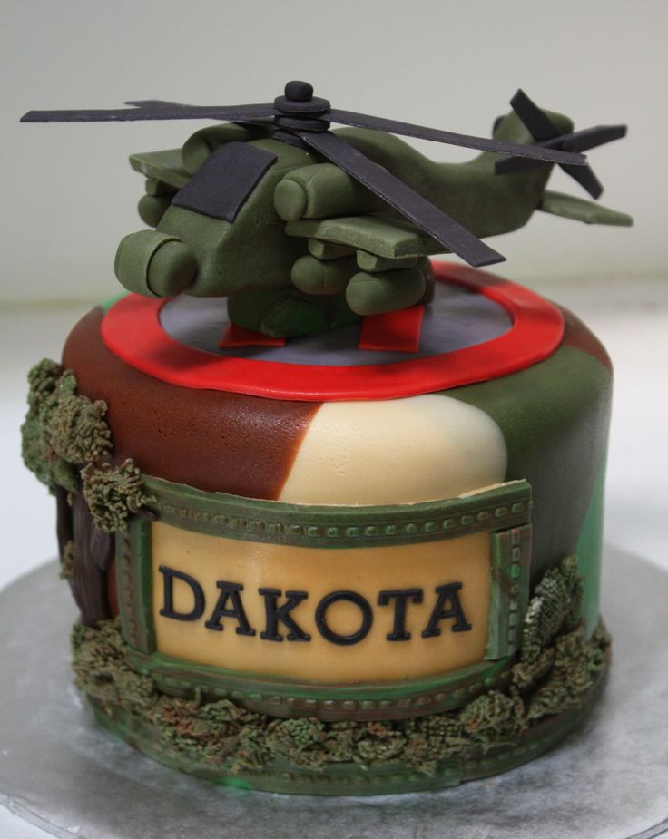 Apache Helicopter Cake