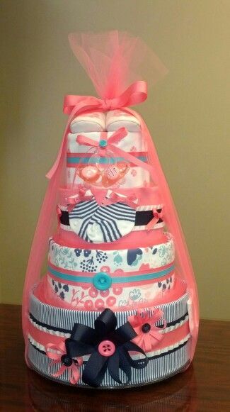 Baby Girl Diaper Cake