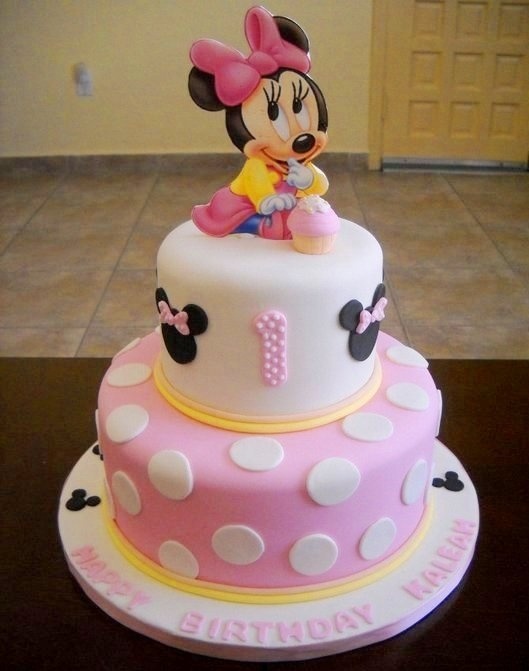 Baby Minnie Mouse 1st Birthday Cake Baby Minnie Mouse 1st Birthday Cake