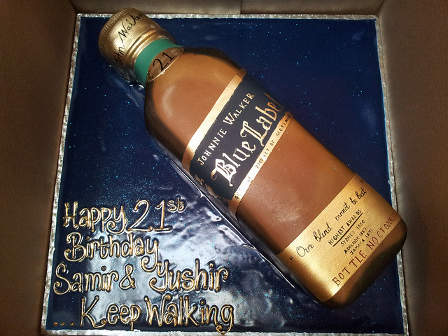 Birthday Cake Shaped Liquor Bottles