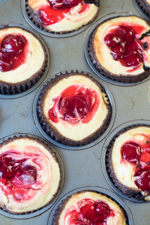 Brownie Cherry Cheesecake Cupcakes