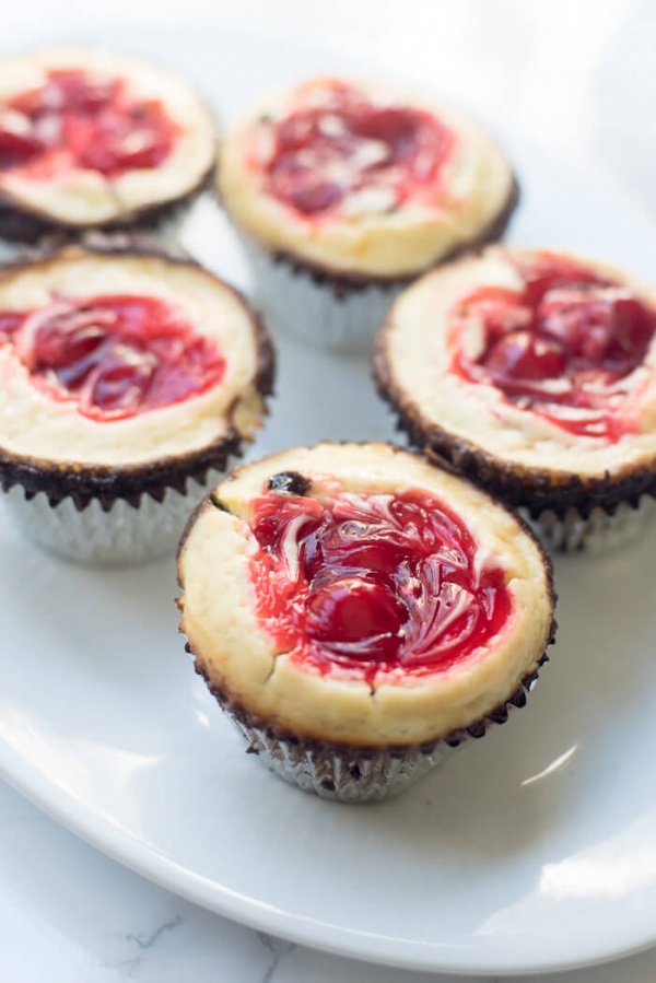 Brownie Cherry Cheesecake Cupcakes