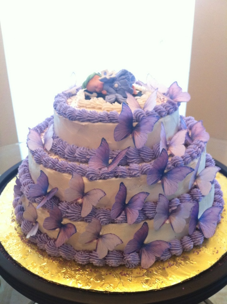 Butterfly Baby Shower Cake