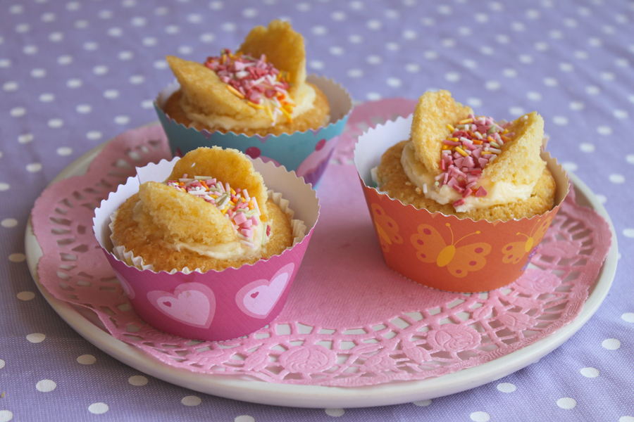 Butterfly Cake with Cupcakes Butterfly Cake with Cupcakes