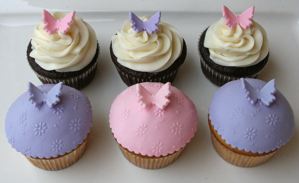 Butterfly Cake with Cupcakes Butterfly Cake with Cupcakes