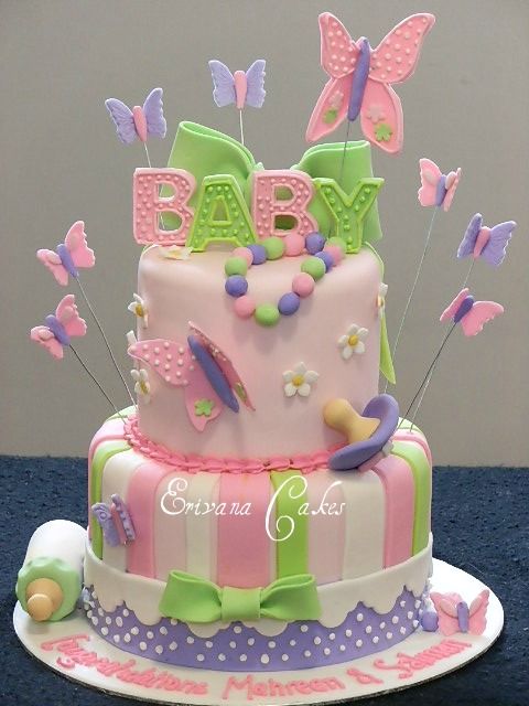 Butterfly Themed Baby Shower Cake