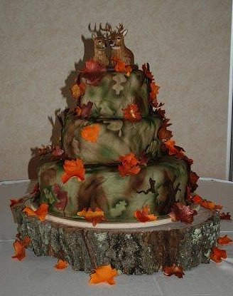 Camo Wedding Cake Ideas