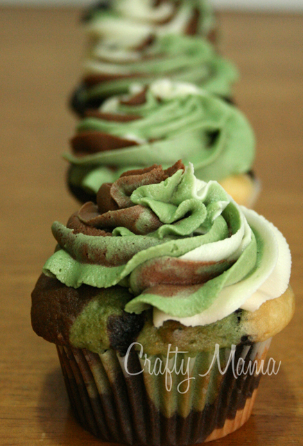 Camouflage Cupcakes