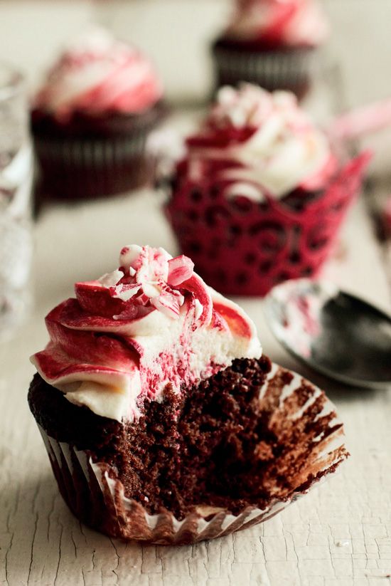 Candy Cane Cupcakes