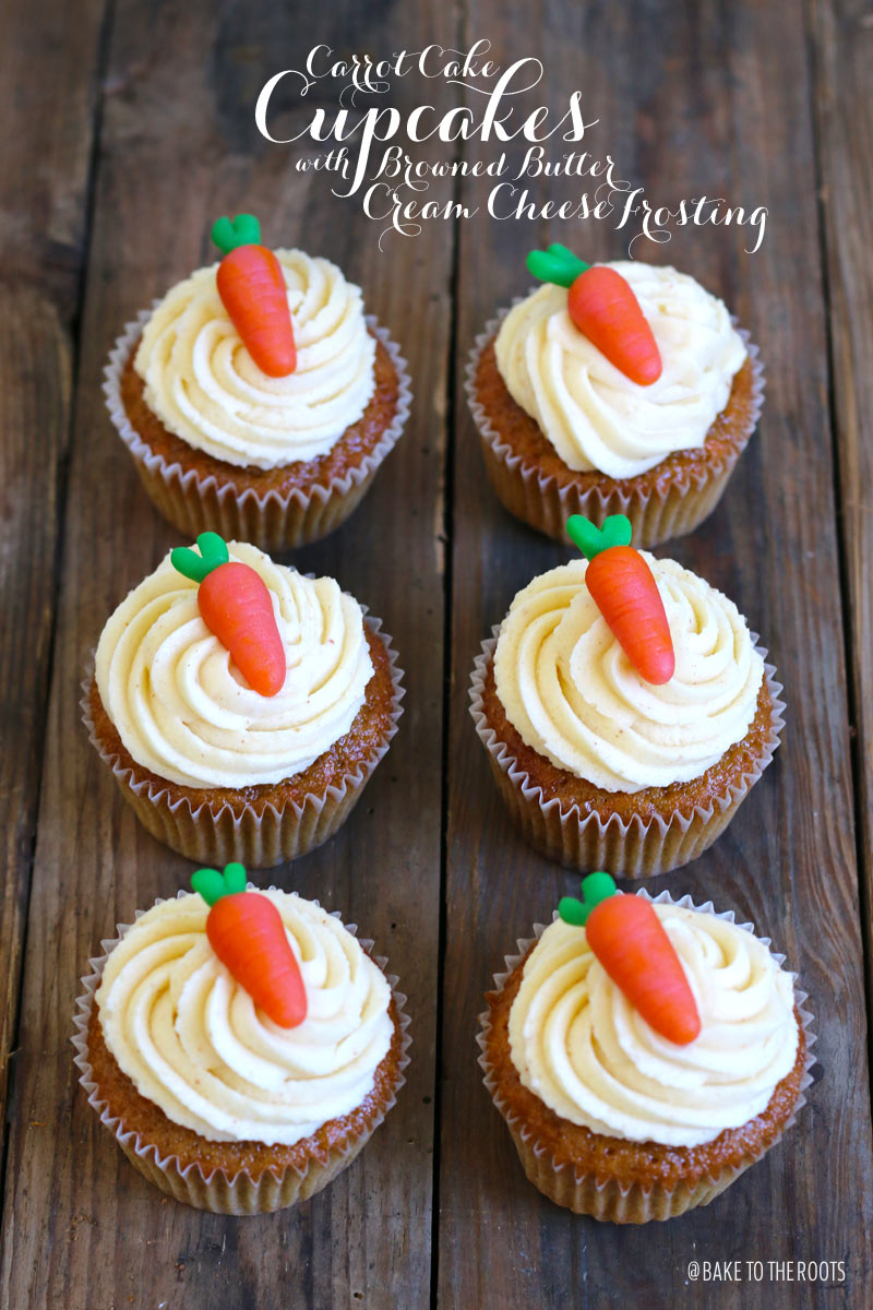 Carrot Cake Cupcakes with Cream Cheese Frosting