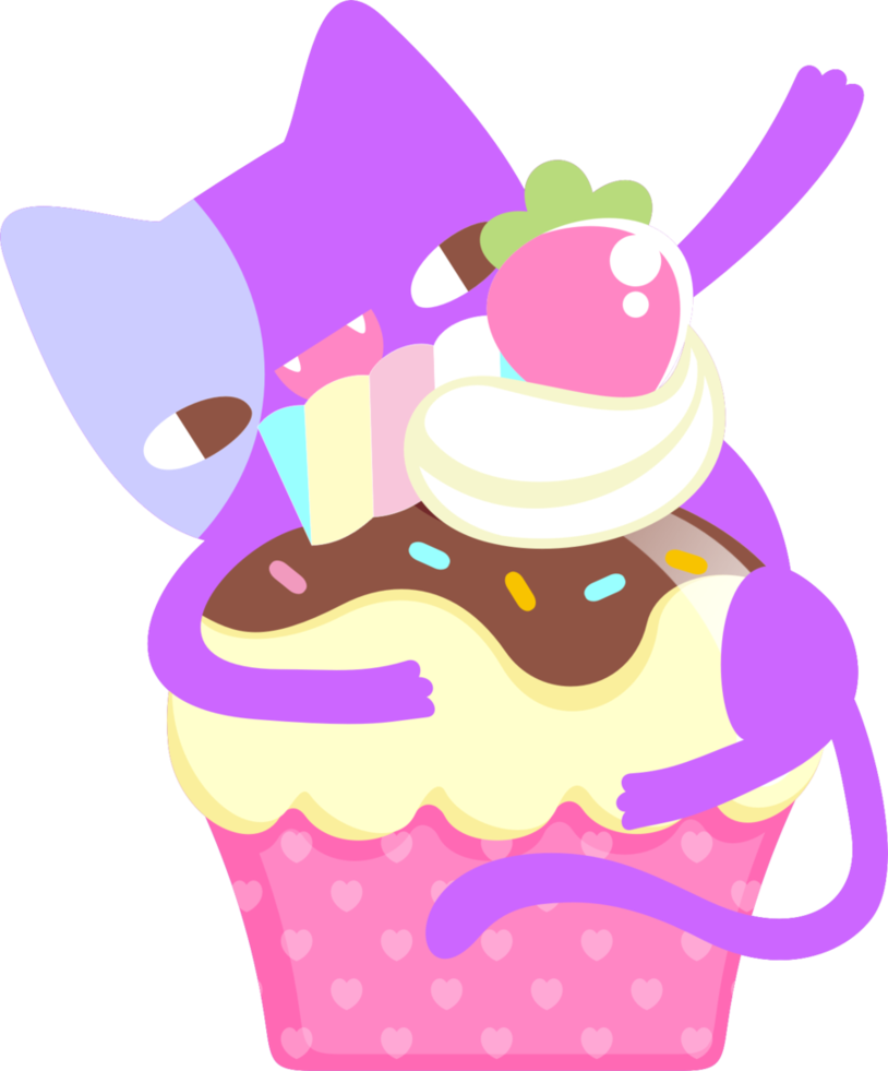 Cartoon Cat Cupcakes Cartoon Cat Cupcakes