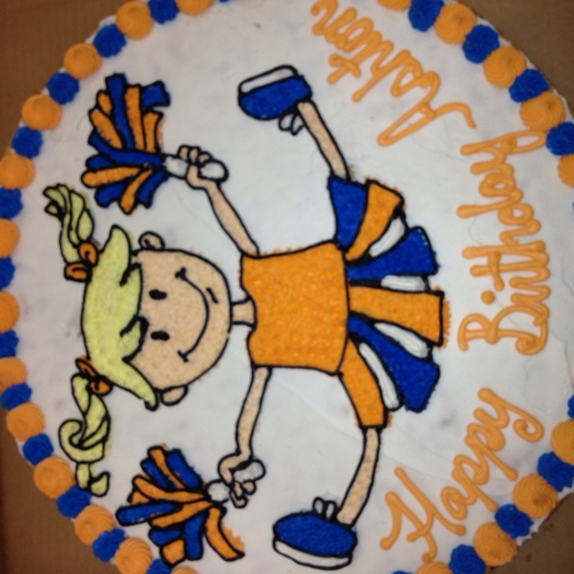 Cheerleader Birthday Cake Cheerleader Birthday Cake