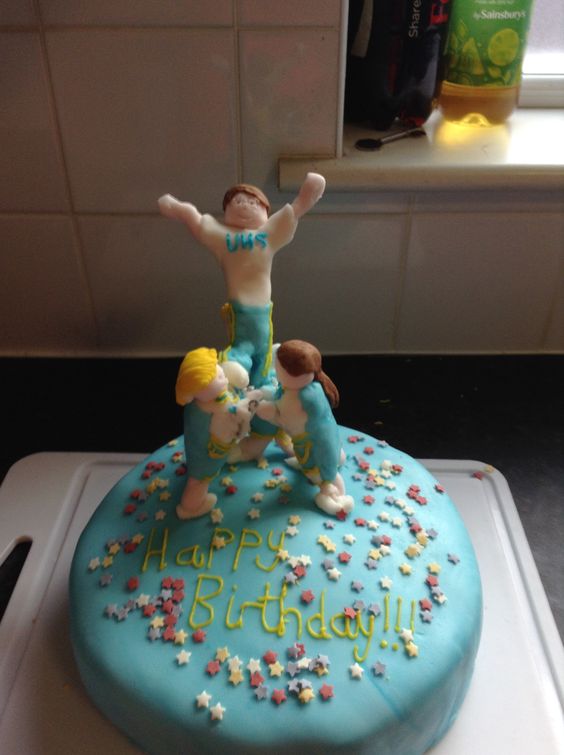 Cheerleading Birthday Cake Cheerleading Birthday Cake