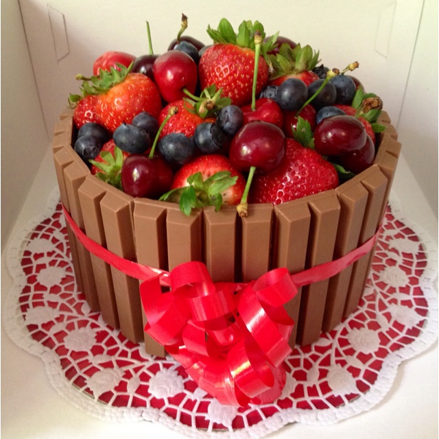 Chocolate Cake with Fresh Fruit