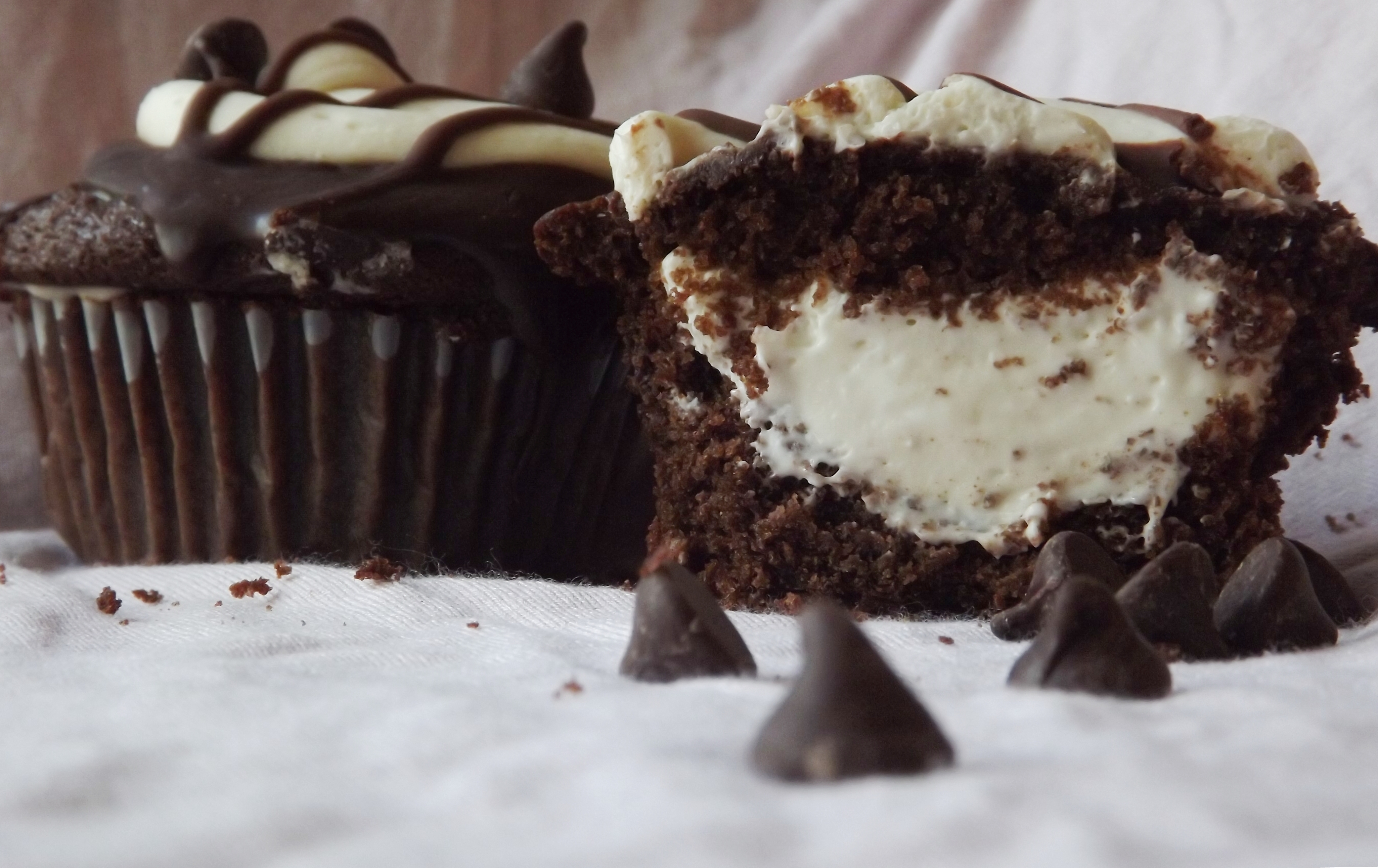 Chocolate Cupcake with Cream Filling Chocolate Cupcake with Cream Filling