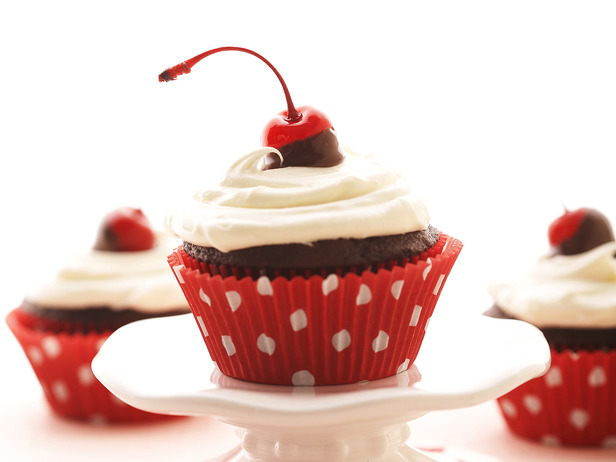 Chocolate Cupcakes with Cherries