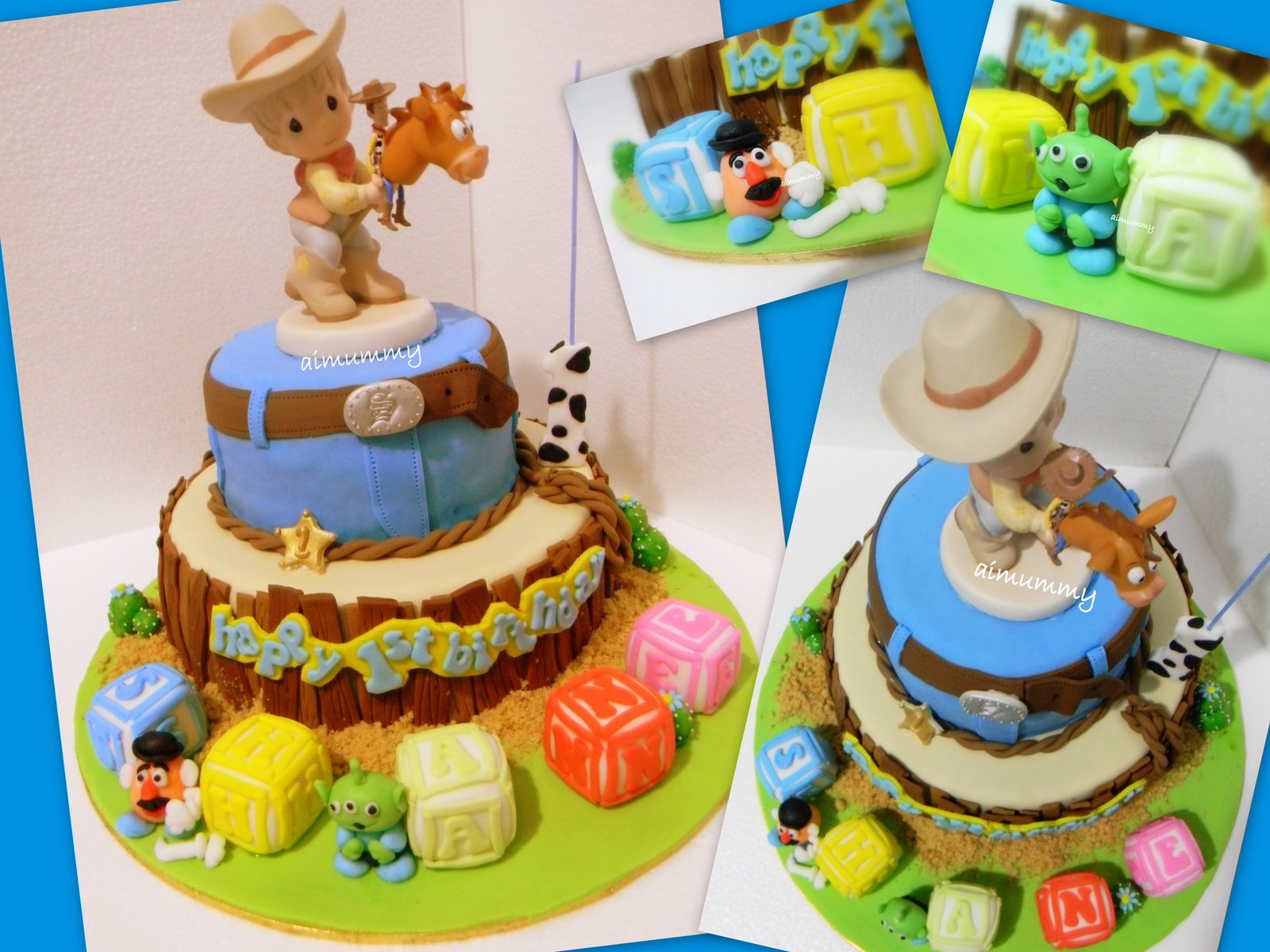 6 Photos of Toy Story Themed 1st Birthday Cakes