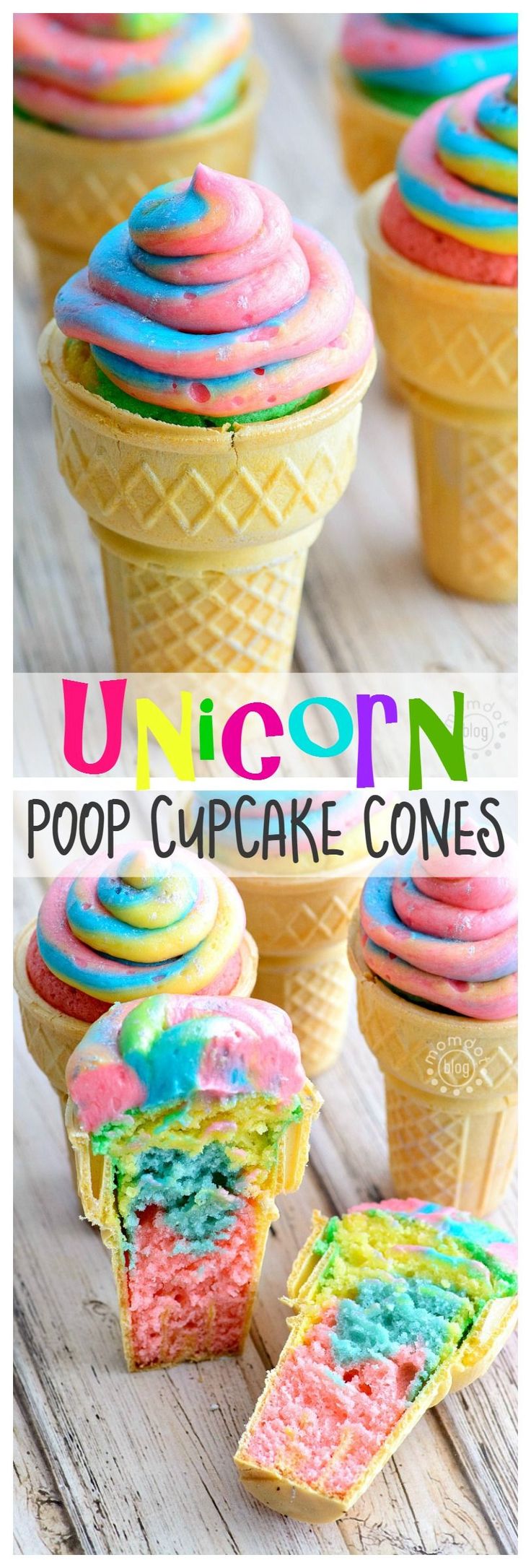 Cupcake Cones Rainbow Poop