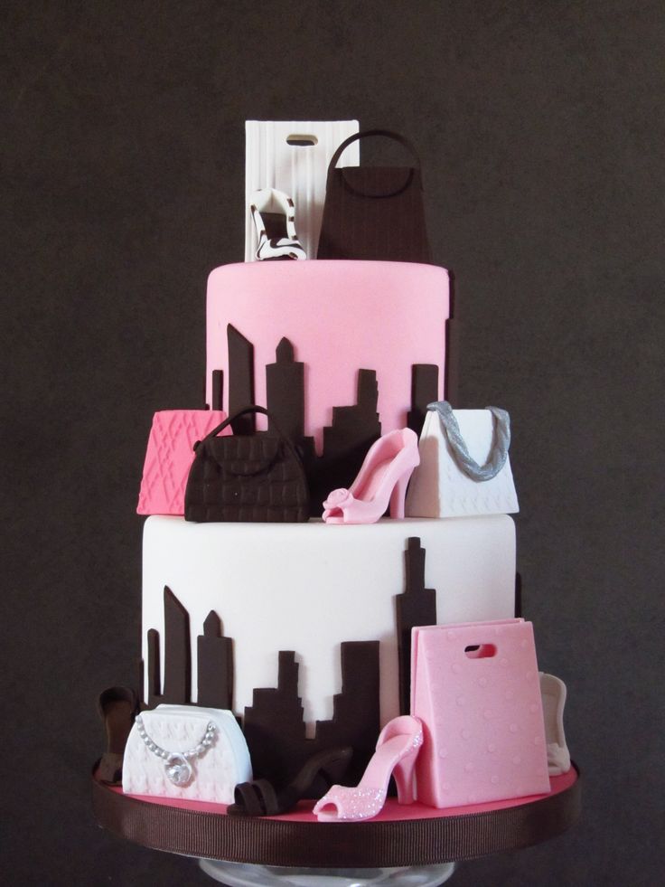 Designer Birthday Shopping Cake