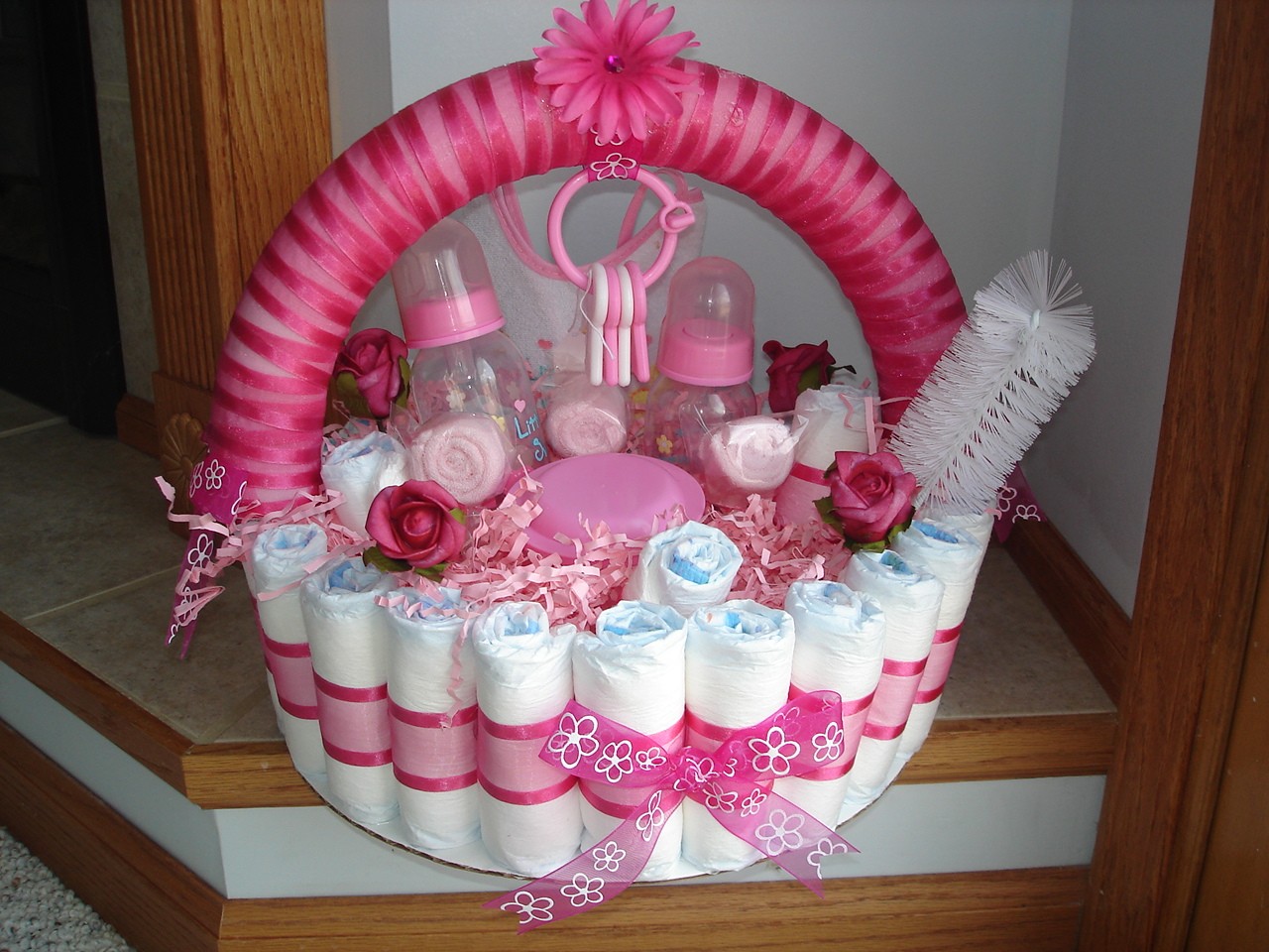 Diaper Baskets Baby Shower Cakes