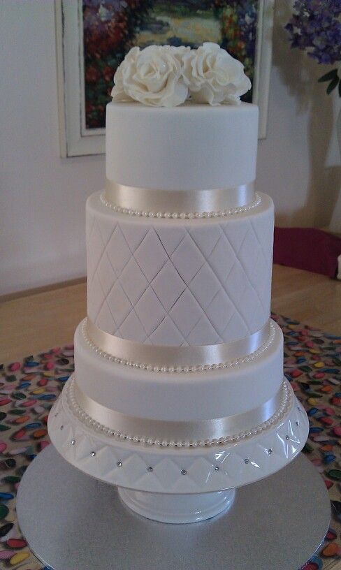 Double Barrel Wedding Cake