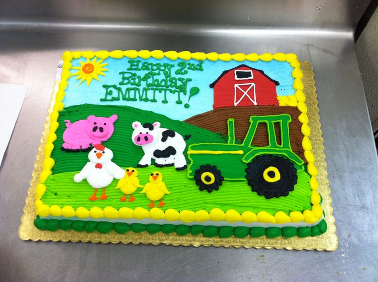 Farm Birthday Sheet Cake