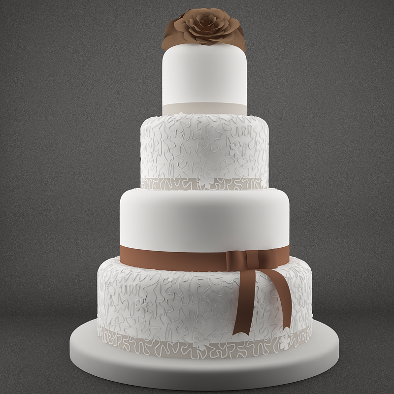 Filigree Lace Design Wedding Cakes