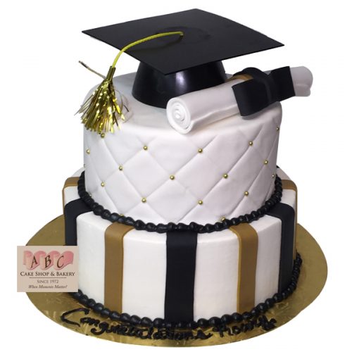 Gold Graduation Cake Gold Graduation Cake