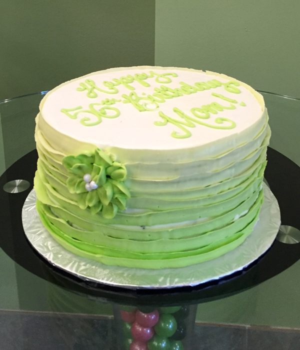 Green Ombre Wedding Cake Ribbon