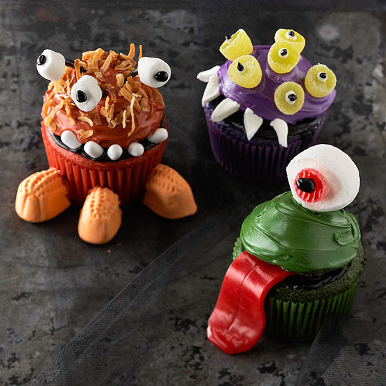 Halloween Monster Cupcakes