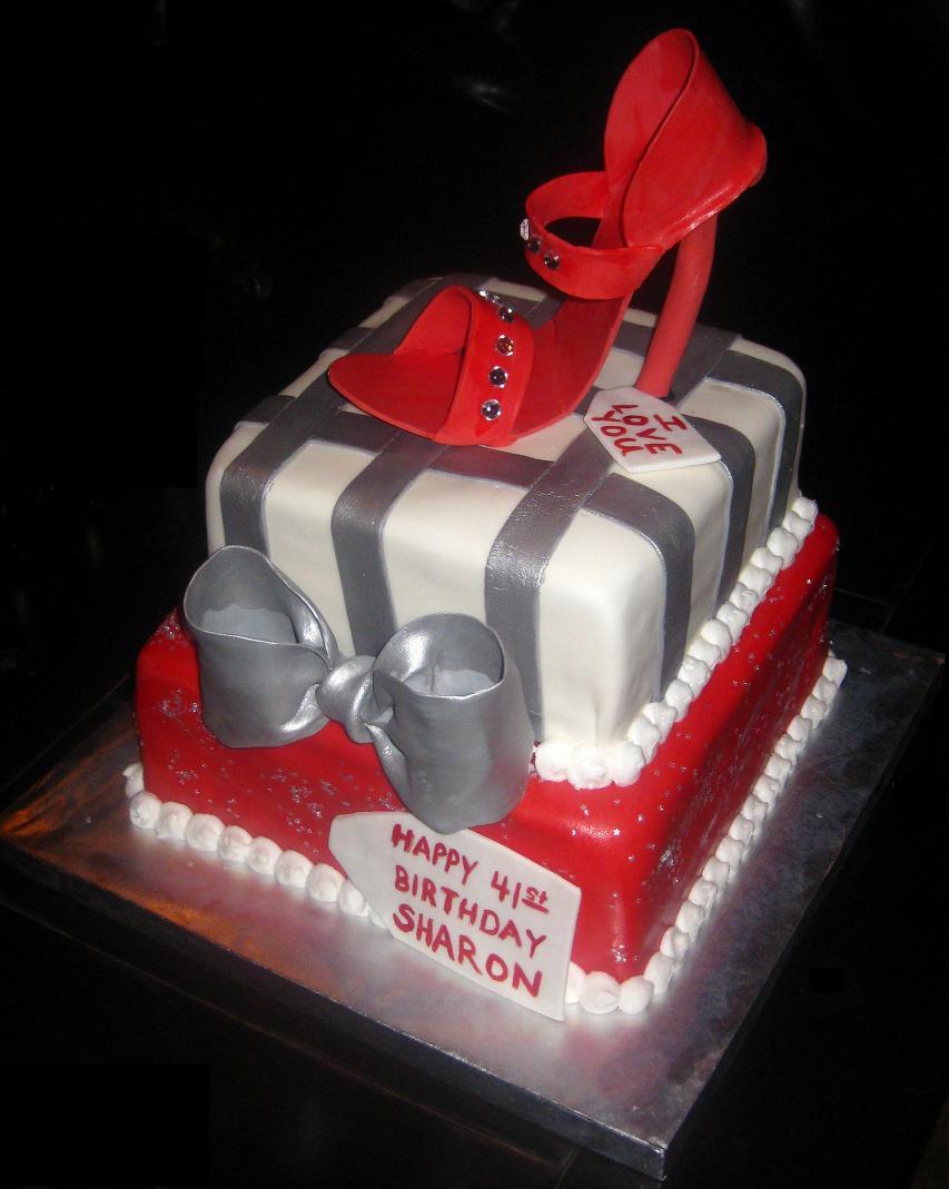 Happy Birthday Shoe Cake with Shoes Happy Birthday Shoe Cake with Shoes