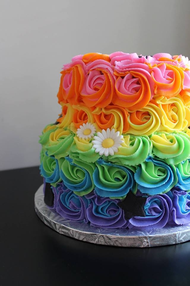 Heart and Peace Sign Cake Heart and Peace Sign Cake