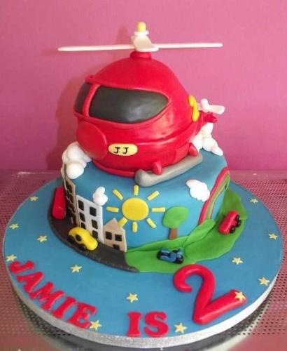 Helicopter Birthday Cake