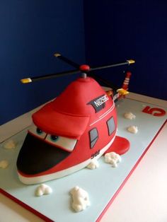 Helicopter Birthday Cake