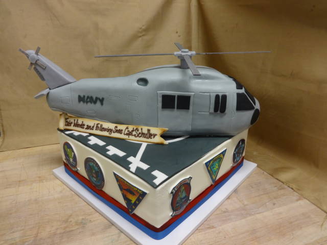 Helicopter Military Retirement Cake