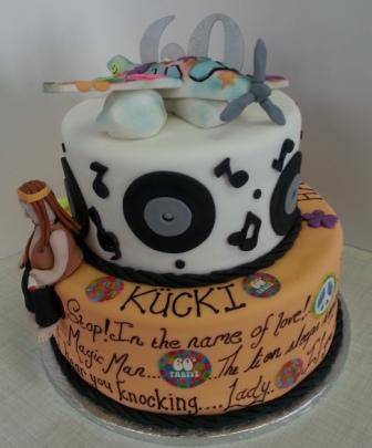 Hippie Style Birthday Cake