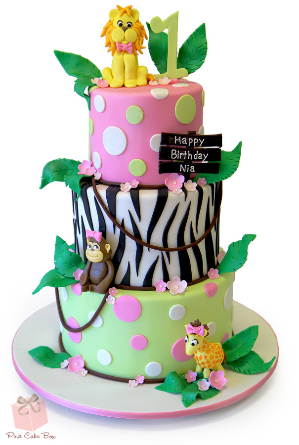 Jungle Safari First Birthday Cake Jungle Safari First Birthday Cake