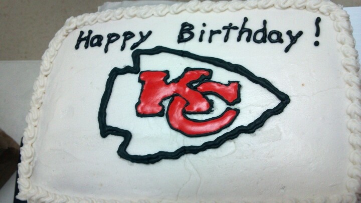 Kansas City Chiefs Happy Birthday Cake