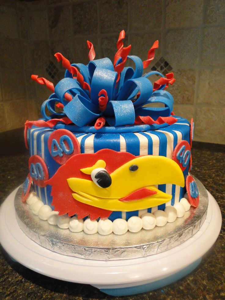 Kansas Jayhawk Birthday Cake