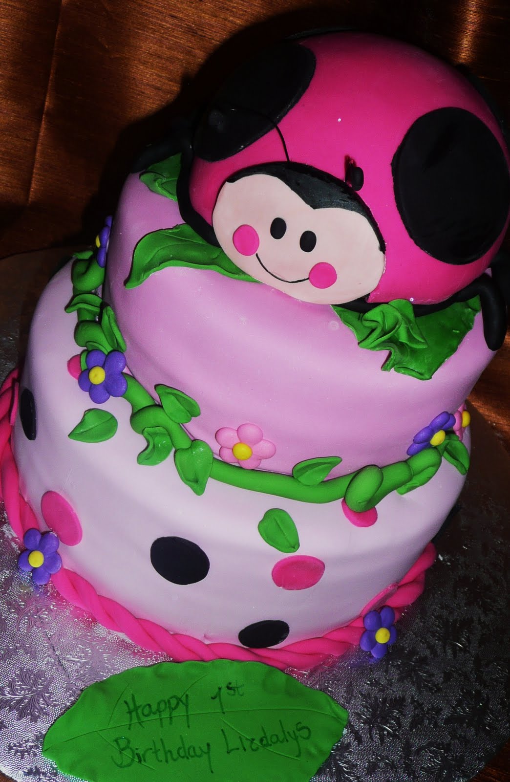 Lady Bug Themed Birthday Cake