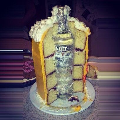 Liquor Bottle Birthday Cake