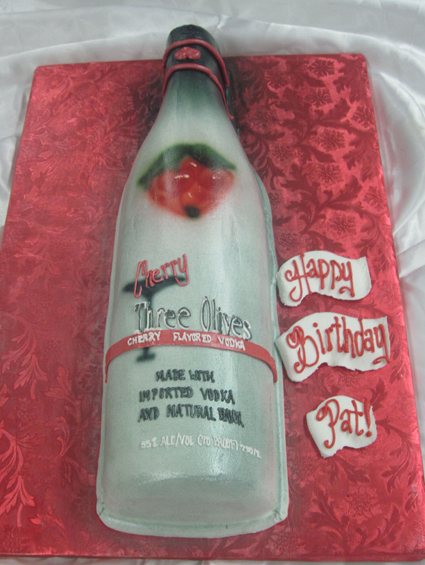 Liquor Bottle Birthday Cake