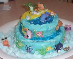 Littlest Pet Shop Cake- A Day at the Beach