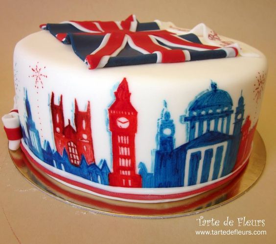 London Themed Birthday Cake