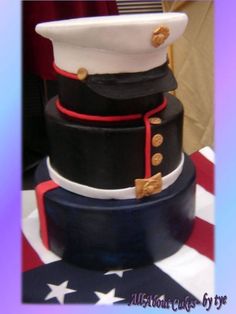 Marine Corps Dress Blues Cake