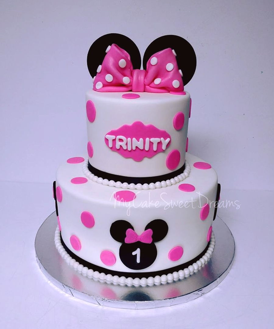 Minnie Mouse 1st Birthday Cake Minnie Mouse 1st Birthday Cake