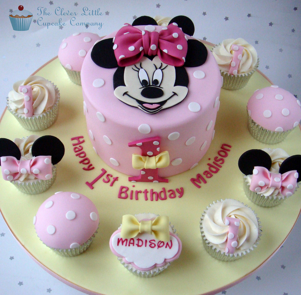 Minnie Mouse 1st Birthday Cake Minnie Mouse 1st Birthday Cake